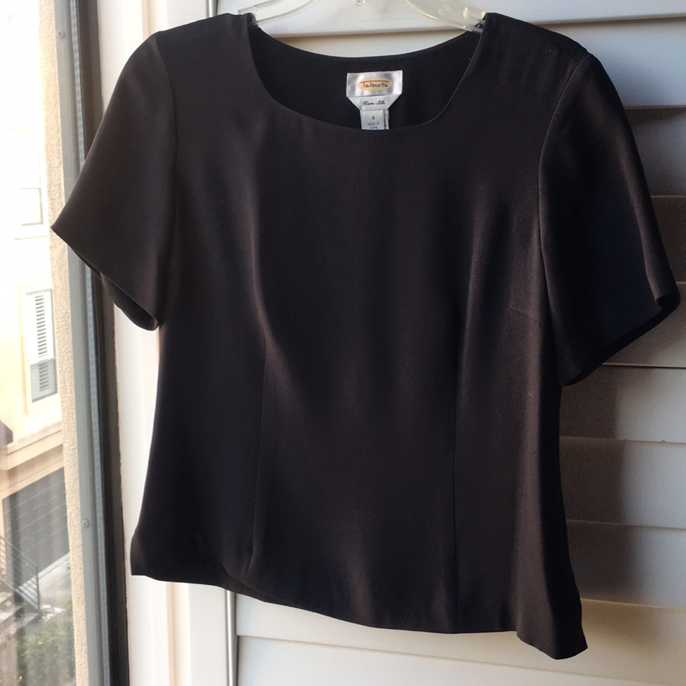 Black silk lined Talbots top